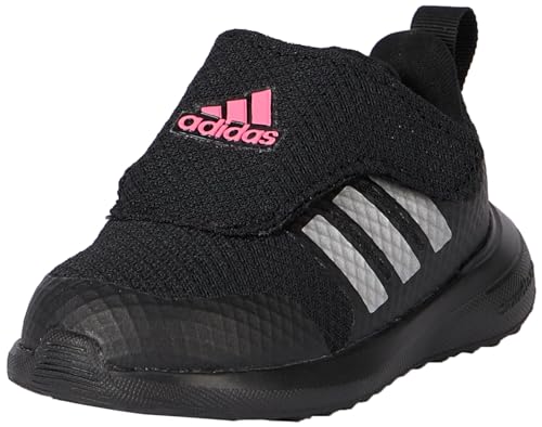 adidas fortarun 2.0 kinder laufschuhe schwarz/silber met./rosarot, 36 2/3 eu