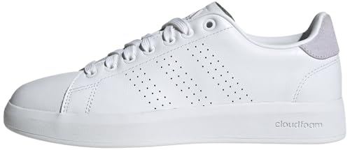 adidas Damen Advantage Premium Leder Schuhe, Cloud white/silber, 36 EU