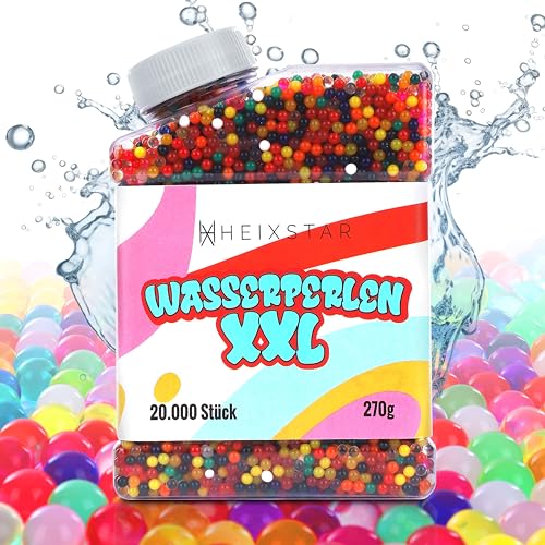 heixstar wasserperlen 20.000 bunte perlen 1,5 cm dekorativ biologisch abbaubar