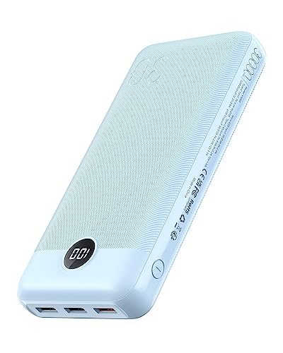 veger power bank 20w pd externes akku usb c schnelles aufladen für iphone samsung blau