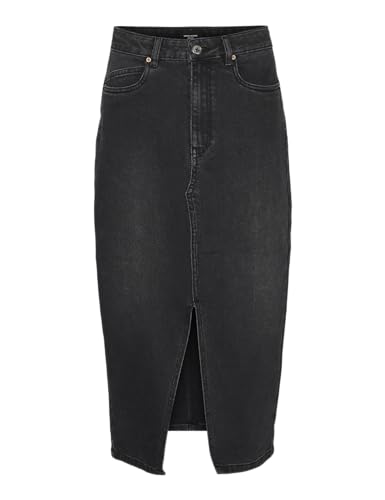 VERO MODA Hohe Taille Jeansrock VMVERI, langer Damenrock, modisch und vielseitig