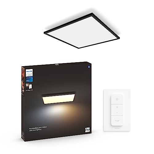 philips hue aurelle panel light 60x60 cm mit dimmer schwarz app steuerung alexa