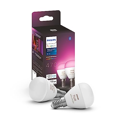 Produktbild: Philips Hue E14 LED Lampe, dimmbar, Weiß und Farbwechsel, 16 Mio. Farben