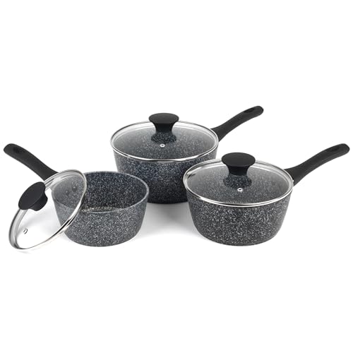 salter kochtopf-set megastone thermo collar 3-teilig 16-18-20 cm antidhftbeschichtung
