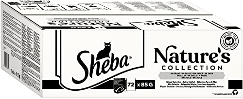 sheba nature's collection in sauce portionsbeutel 72 x 85g feine vielfalt