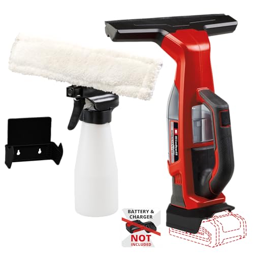 einhell brillianto akku fensterreiniger 18 v, 28 cm einsatz, sprayflasche, ohne akku