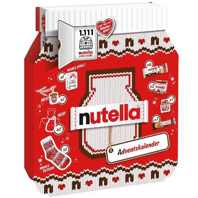 nutella adventskalender 2025, 24 mini-geschenke für 21,85 euro (statt 30 euro)