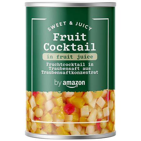 Produktbild: Fruchtcocktail in Traubensaft 4 x 411g by Amazon, jetzt 7,55 statt 11