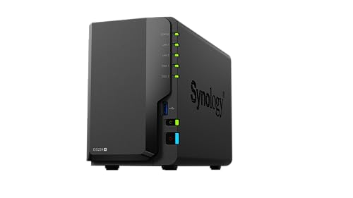 synology diskstation ds224+ netzwerkspeicherlaufwerk schwarz 2-bay 2tb