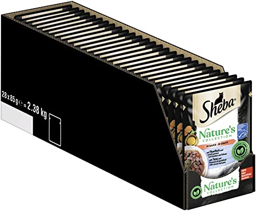 sheba kattennassfutter thunfisch in sauce 28 x 85g portionsbeutel