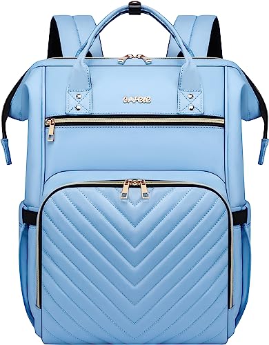 laptop rucksack 17 zoll, stylish daypack für männer und frauen, hellblau