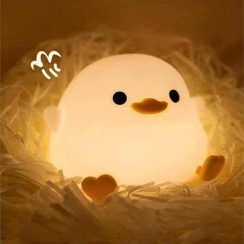 nachtlicht kinder dimmbar, pkkp doDo duck silikon babyschlaflicht mit timer, usb lampe