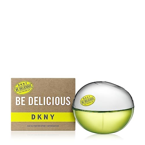 dkny be delicious eau de parfum damen, grün-fruchtiger duft mit apfel, 50 ml