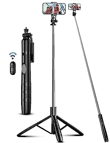 mobile phone tripod 180 cm mit selfie stick und fernbedienung, kompatibel mit iphone und android