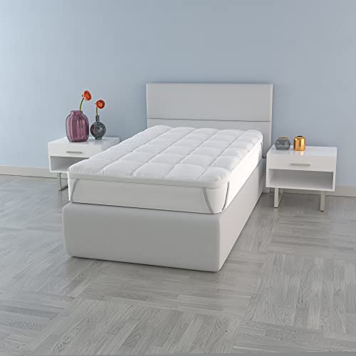 gesteppt topper plus 80x195 cm matratzenschoner weiß