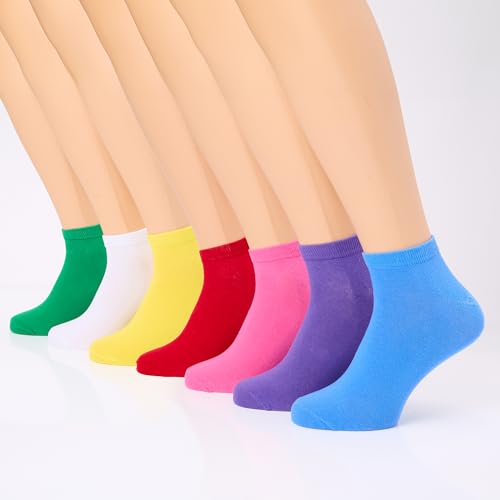 jaccocolorful kurzsocken, 7er pack, unisex, farbige socken für everyday wear