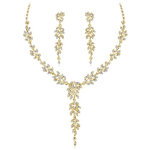 Braut Schmuckset Strass Kristall Halskette Ohrringe für Hochzeit Verlobung