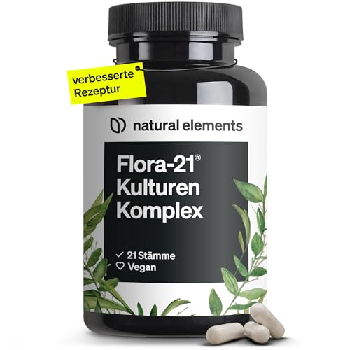 21 bakterienstämme flora 21 kulturen komplex mit bio inulin, 180 kapseln vegan