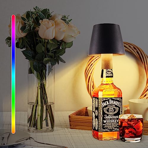 chenfec kabellose led tischlampe akku rgb usb aufladbar indoor outdoor flaschenlicht