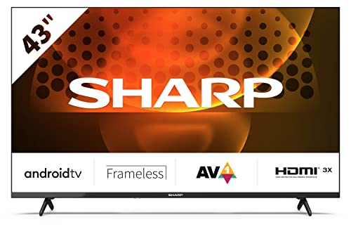 sharp 43fh6ea 43 zoll full hd android tv 108 cm, 3x hdmi, 2x usb, dolby digital