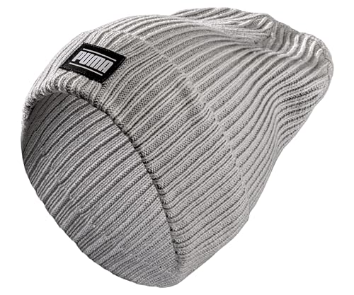 puma ribbed classic cuff beanie unisex mütze ash gray 024038