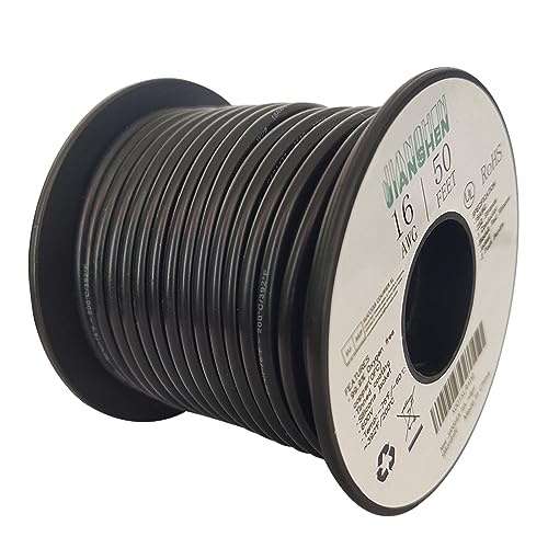 16AWG draht messgerät siliziumdraht 50FT flexibler kupferdraht von jianshen - schwarze spule