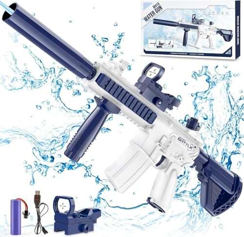 elektrische wasserpistole m416 für kinder und erwachsene, große spritzpistole, pool wasserpistole