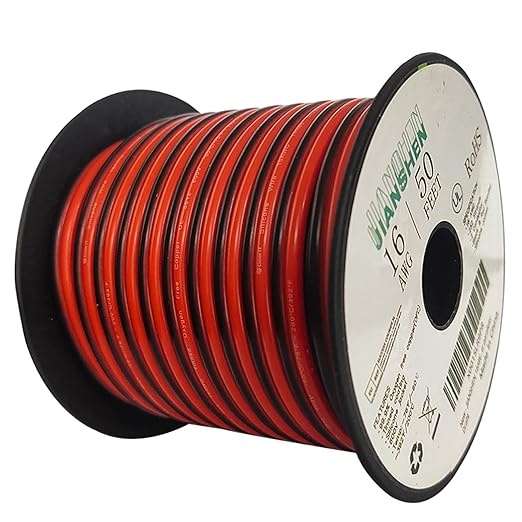 JIANSHEN 16AWG silikon draht schwarz rot, hitzebeständig, 50 Fuß