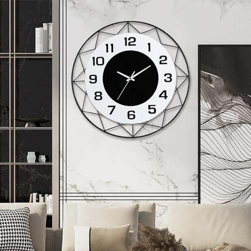 metall wanduhren 14 zoll modern leise batteriebetriebene quarzuhr für wohnzimmer küche schlafzimmer bad outdoor