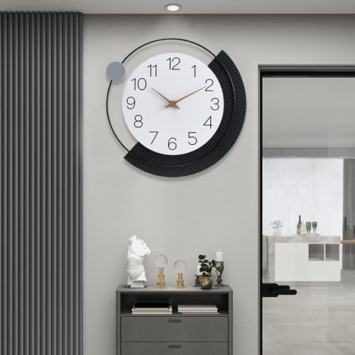 tohoojo wanduhren groß metall modern leise batteriebetriebene quarzuhr für wohnzimmer küche schlafzimmer