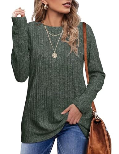 jescakoo damen pullover langarmshirt casual rundhals strickpullover herbst winter