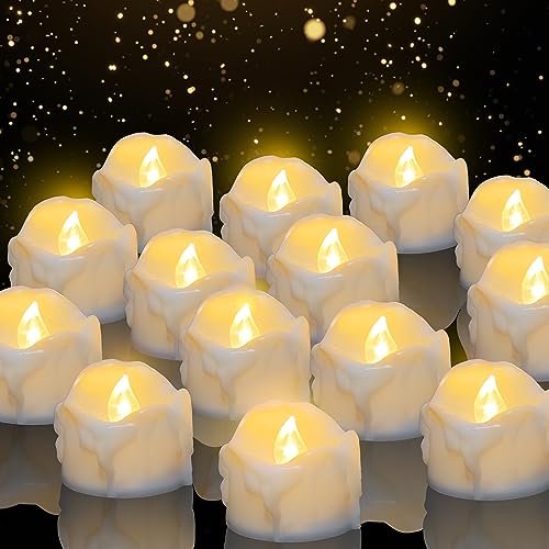 daphomeu LED kerzen 14er set flackernde tealights für herbst weihnachten hochzeiten