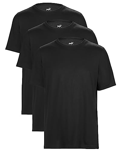 puma t-shirt herren black 3er pack baumwolle größe m deluxe edition