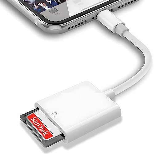 sd card reader für iphone ipad, lightning zu sd kartenadapter für iphone 15 14 13 12 11 10 xr 8 7