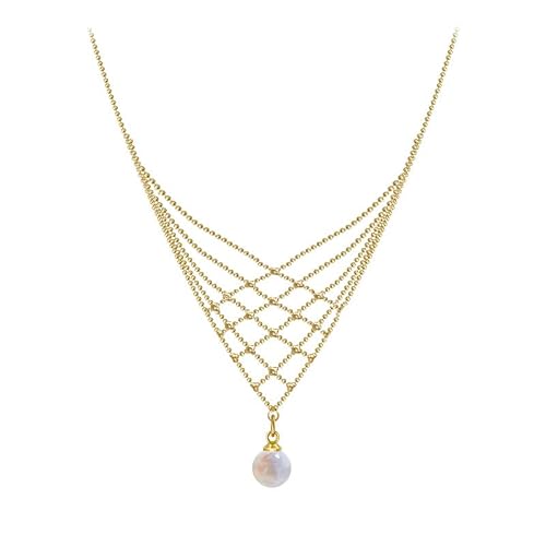 fdsmall boho halskette für frauen, 14k gold überzogen, mehrschichtig, charme perle, choker