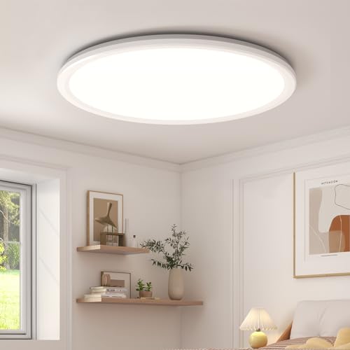 aisutha led deckenlampe rund 18w 5000k 1800lm ip54 für wohnzimmer küche bad balkon 22cm