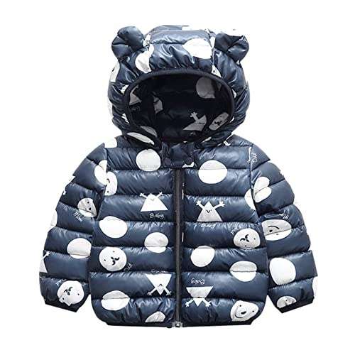 minizone baby winterjacke kapuze schneeanzug steppjacke kinder 3 jahre marineblau