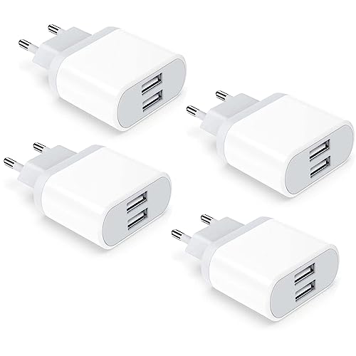 usb ladegerät 4-pack 2.1a 5v netzteil stecker für iphone und samsung nisiyama