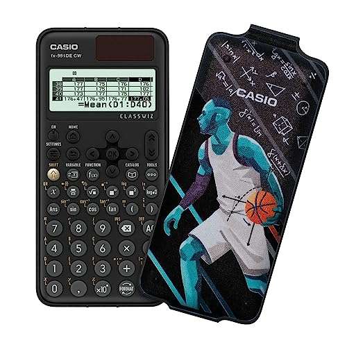 casio fx-991de cw classwiz wissenschaftlicher rechner mit art-case basketball