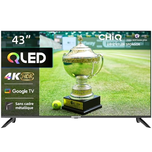 Produktbild: chiq u43qm8e 43 zoll qled tv, smart tv, uhd 4k, google tv