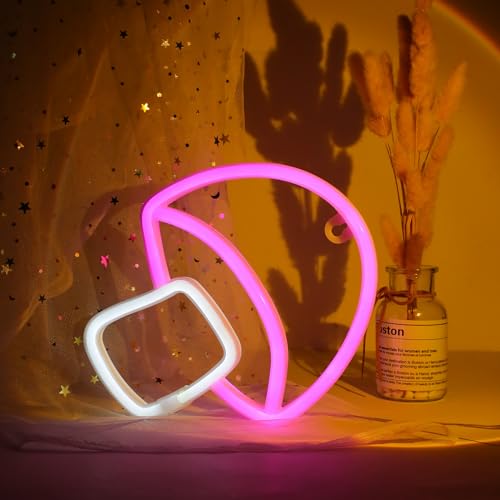 neonlicht pilz neonschild led licht usb oder batteriebetrieben rosa weiß für kinder Schlafzimmer Geburtstag Neujahr