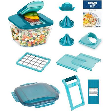 nicer dicer chef professional gemüseschneider set 15-teilig für 37,95 euro