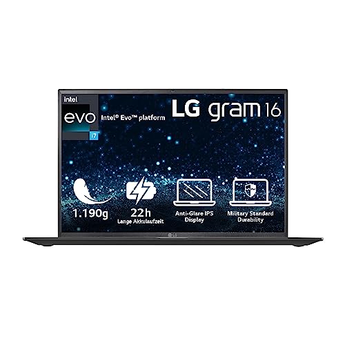 lg gram 16 zoll notebook intel core i7 16gb ram 512gb ssd win 11 schwarz