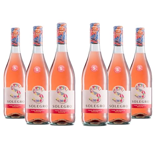 solegro ros perlwein italien 10,5 % vol, fruchtiger geschmack, 6 flaschen 750 ml