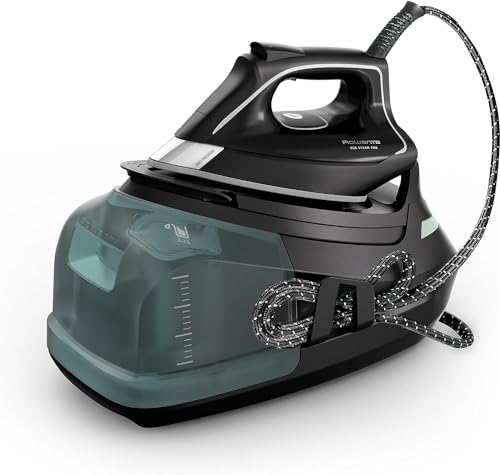 rowenta dg9610 eco steam pro dampfbügelstation schwarz/eukalyptus 1,4 l