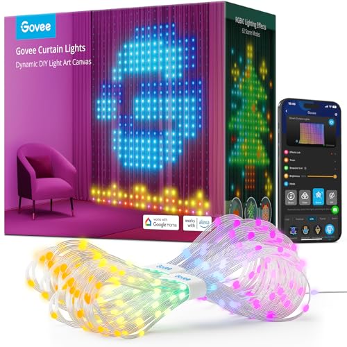 govee curtain lights, 520 rgbic led lichterkette für fensterdekoration