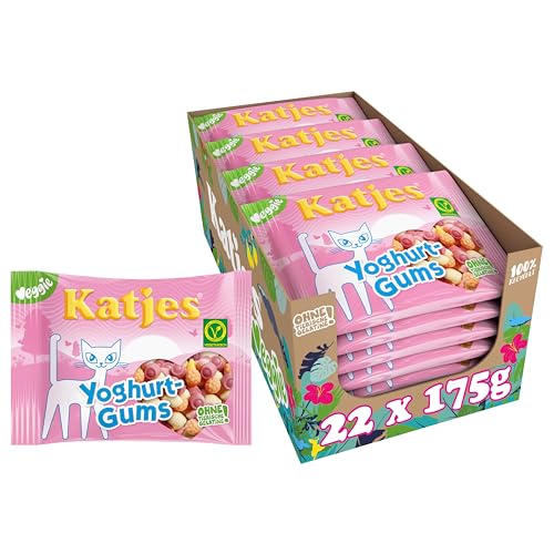 Katjes Yoghurt-Gums Vorratspack  22 x 175 g vegetarischer Fruchtgummi Mix