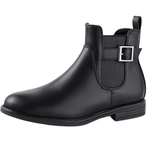 harvest land damen chelsea boots bequeme stiefel schuhe schwarz 39