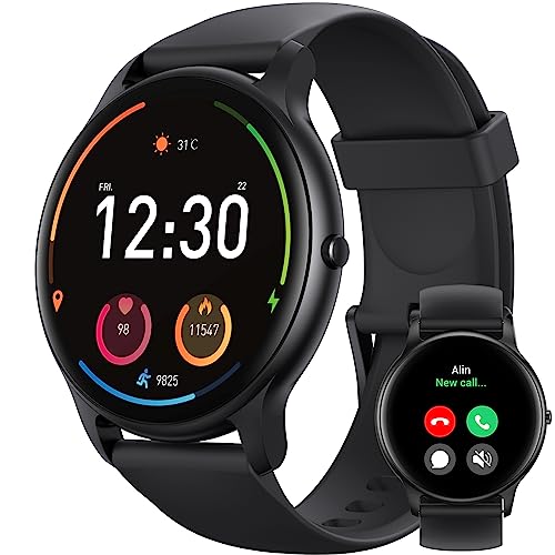 parsonver smartwatch herren fitnessuhr mit telefonfunktion, 100+ sportmodi, ip68, schwarz