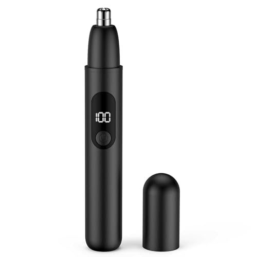 nasenhaartrimmer wiederaufladbar kabellos mit led für ohren augenbrauen trimmen